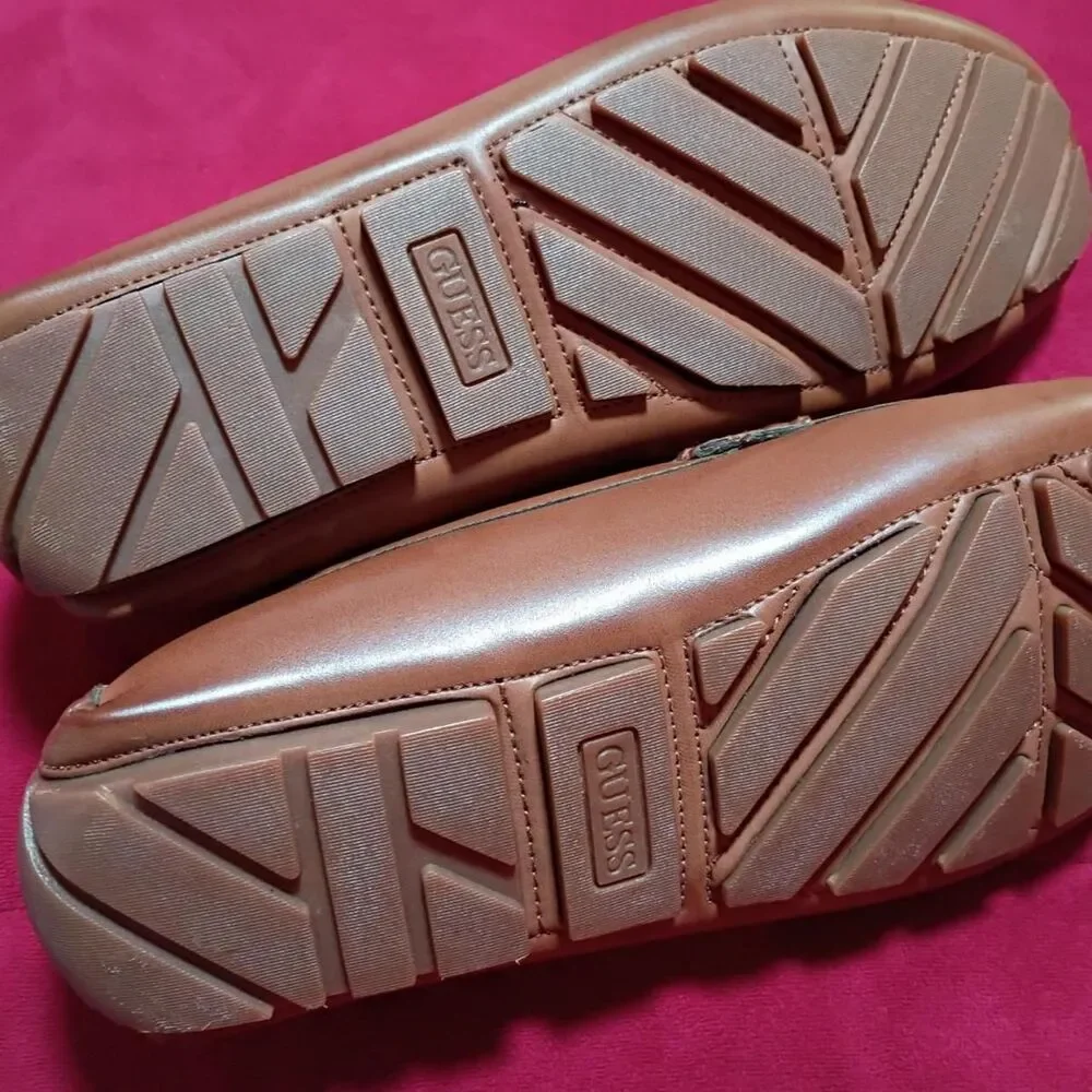 Guess Men's Brown and Tan Loafers